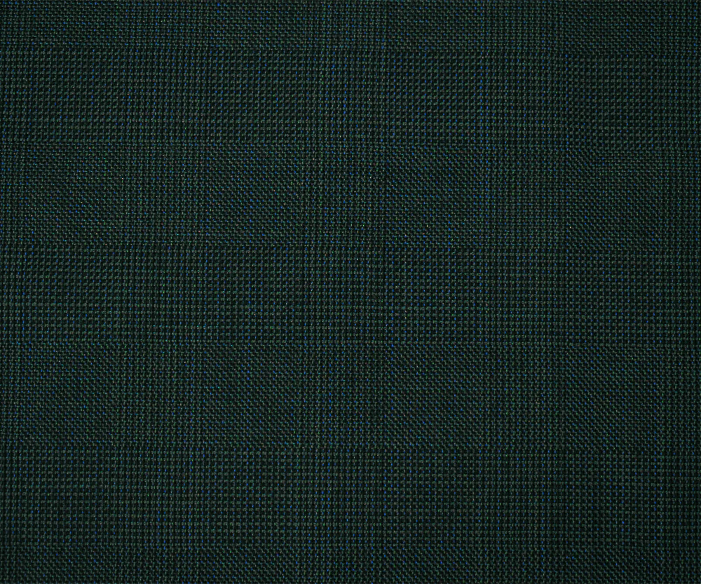 Black-Green-Multi Wool Poly Check Texture Suiting Woven Fabric - Image 4