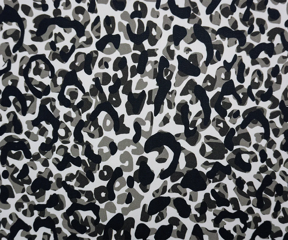 Black-Multi 11.5 oz. Abstract Printed Cotton Blend Denim Fabric - Image 4