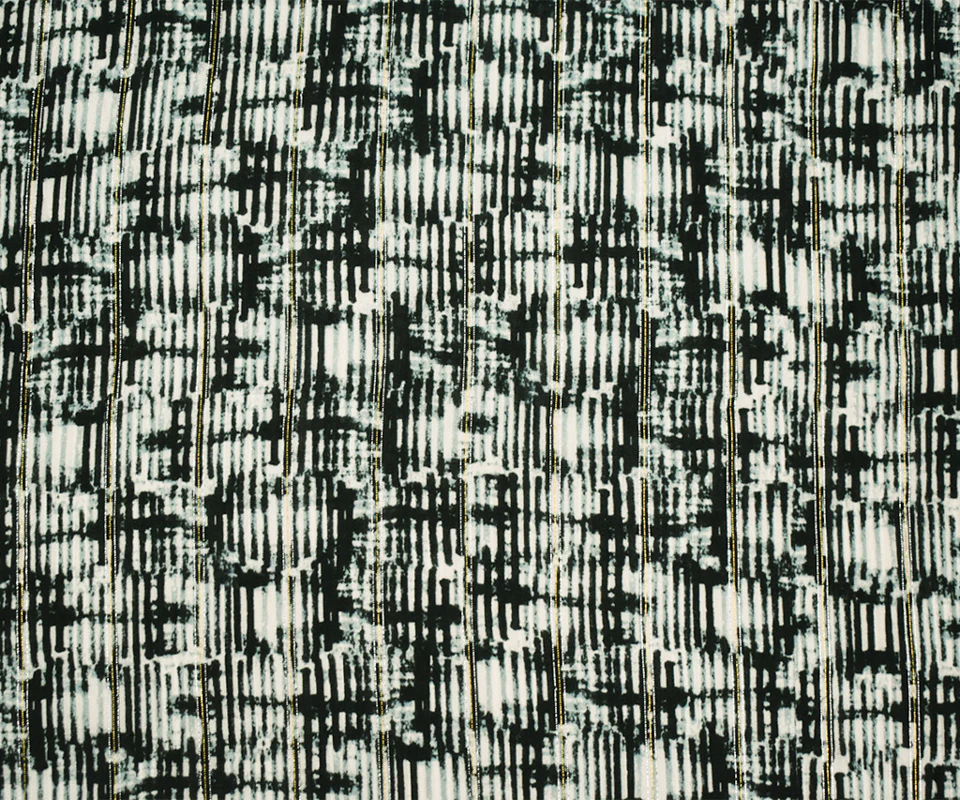 Black-Multi Famous Designer Shadow Grid Challis Fabric - Image 4