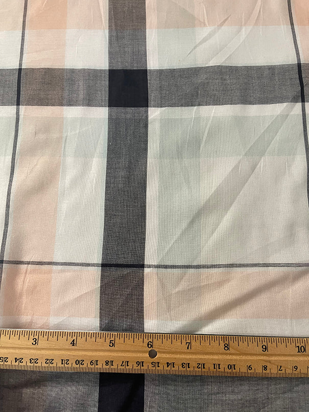 Black Multi Large Plaid Batiste Fabric - Image 3