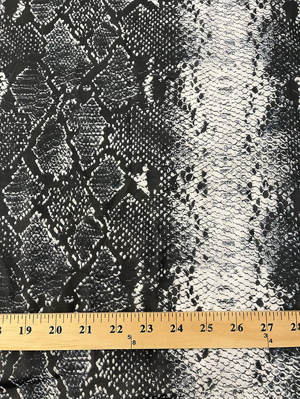 Black Multi Large Print Snakeskin Chiffon Fabric - Image 2