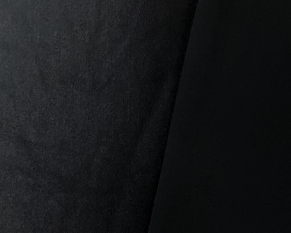 Black Nylon Spandex Solid Satin Tricot Knit Famous Maker Yoga Fabric - Image 2