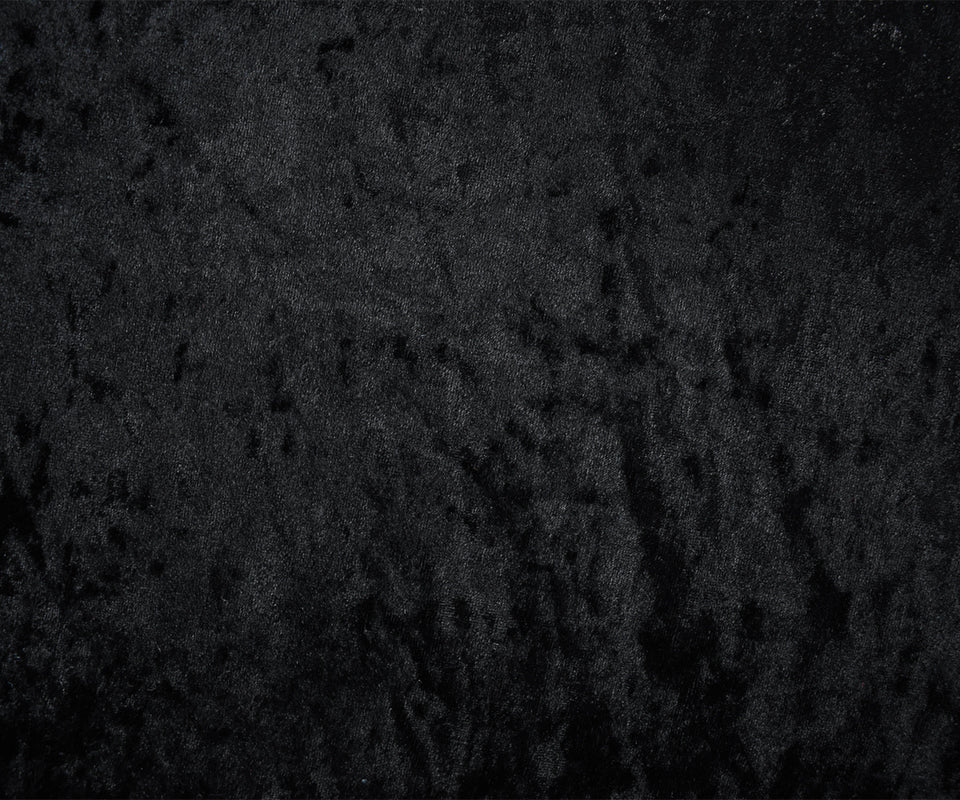 Black Poly Stretch Spandex Solid Crushed Velvet Knit Fabric - Image 3
