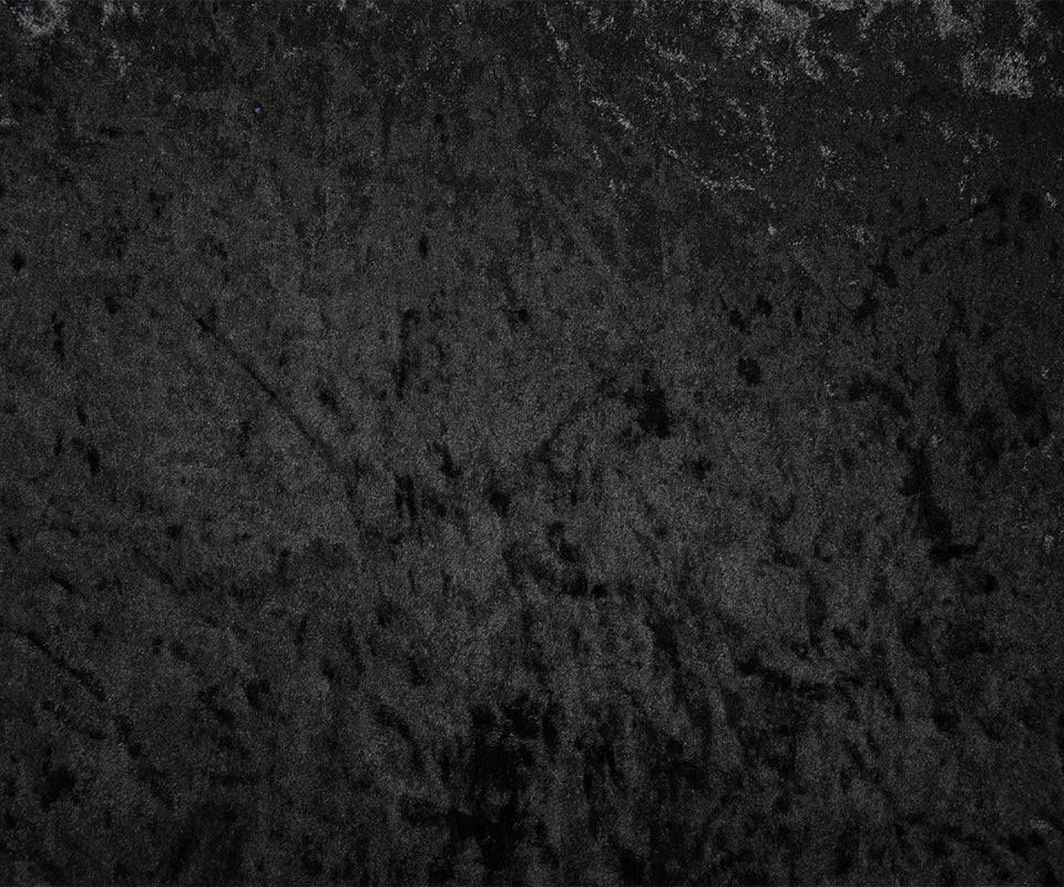 Black Poly Stretch Spandex Solid Crushed Velvet Knit Fabric - Image 3