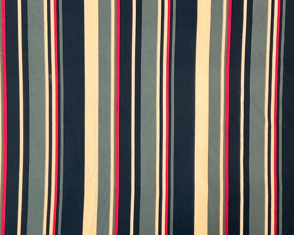 Black Poly Stretch Vertical Stripe Print DB Jersey Knit Fabric - Image 3