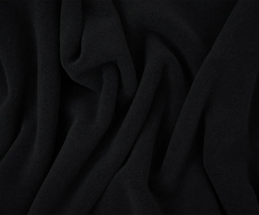 Black Polyester Heavy Weight Polartec Wind Pro Knit Fabric - Image 2