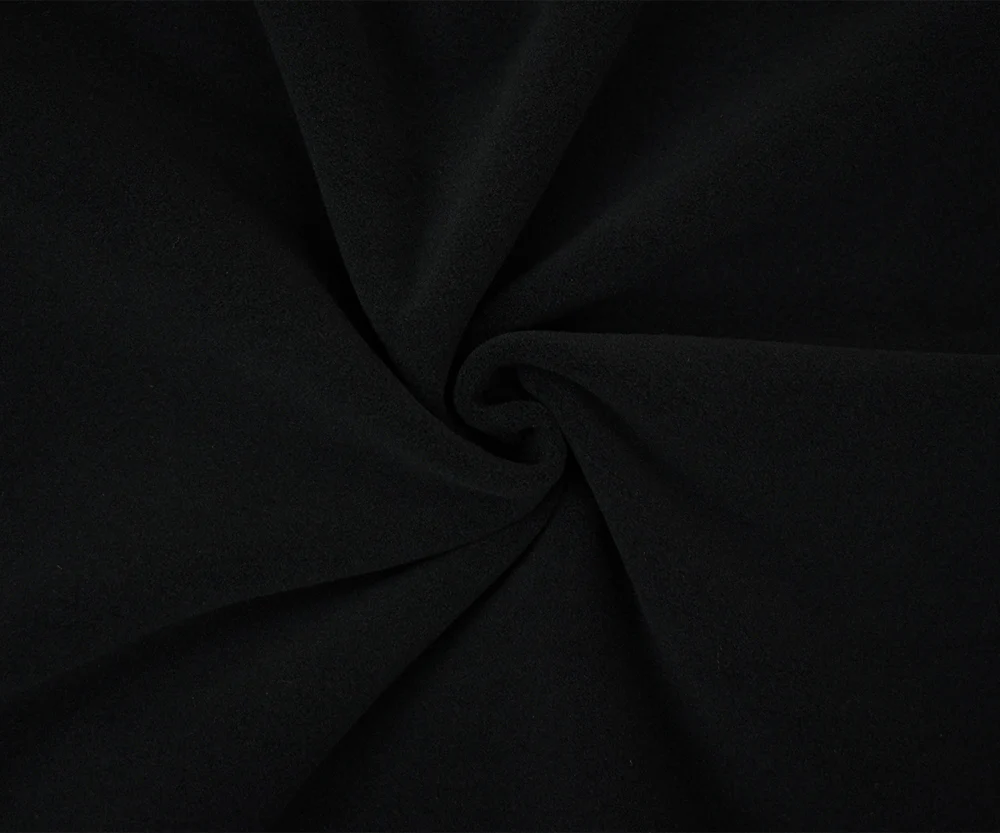 Black Polyester Heavy Weight Polartec Wind Pro Knit Fabric - Image 3