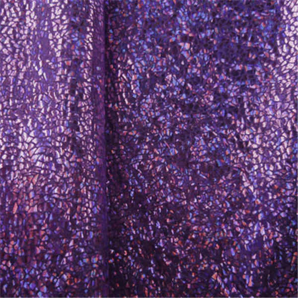 Black/Purple Hologram Spandex Bolt Fabric