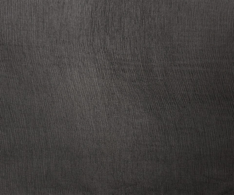 Black Silk Solid Crinkled Chiffon Woven Fabric - Image 4