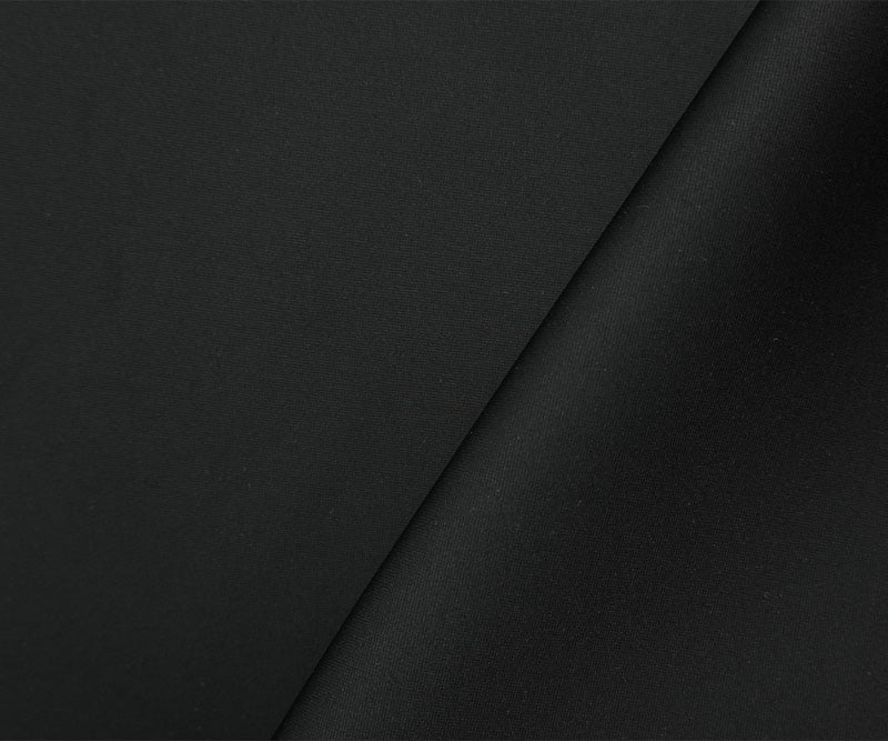 Black Solid Stretch Neoprene Scuba Double Knit Fabric - Image 2
