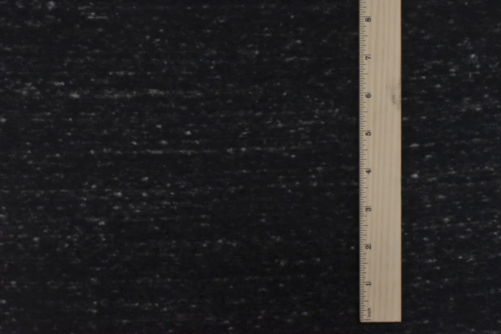 Black-Speckled Brown Famous Designer Texture Brushed Back 1x1 Rib Knit Fabric - Image 5