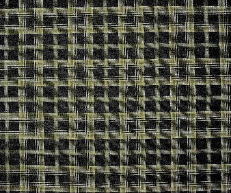 Black-White-Multi Poly Wool Japanese Plaid Twill Woven Suiting Fabric - Image 4