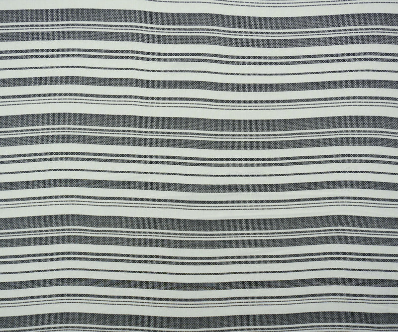 Black-White Rayon Cotton Stripe Dobby Woven Fabric - Image 3