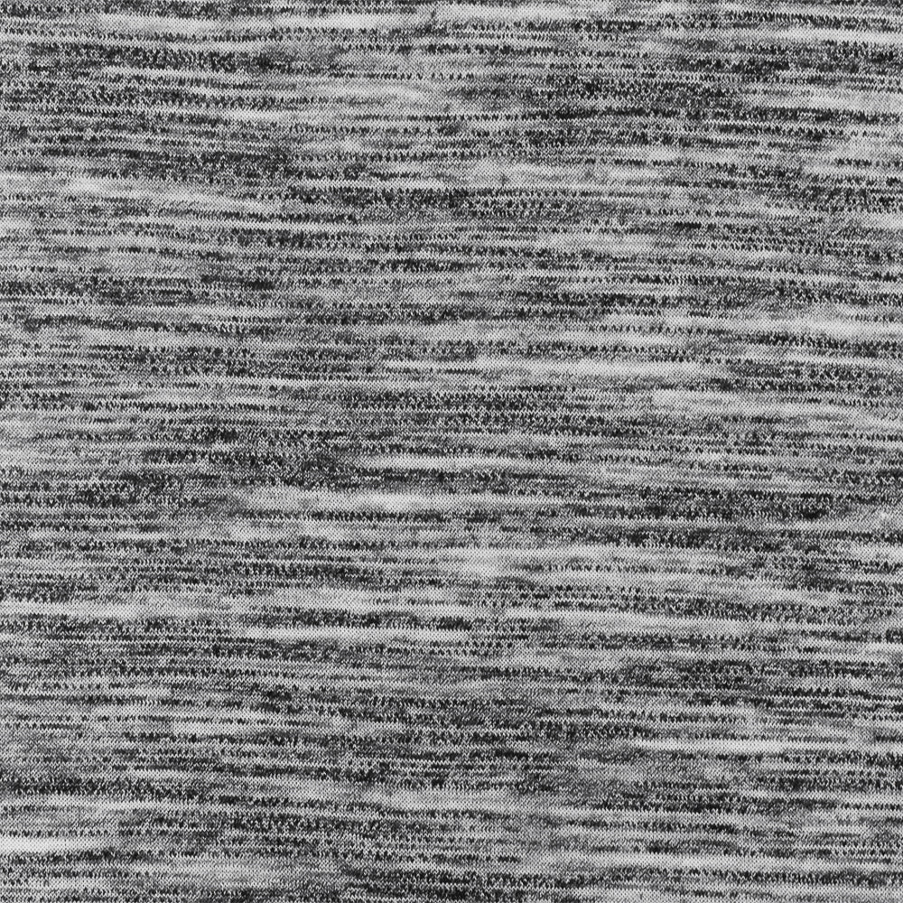 Black-White Slub Stretch Poly Blend Stretch Jersey Knit Fabric - Image 3