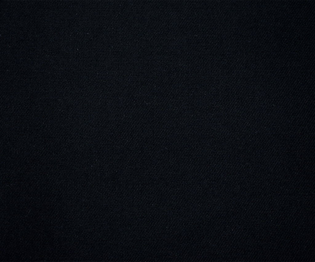 Black Wool-Cotton Solid Twill Jacketing Woven Fabric - Image 4