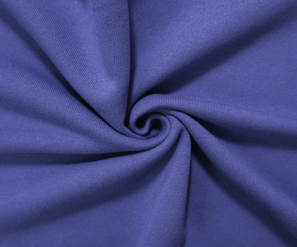 Blue 16 oz. Cotton Heavy Sweatshirt Fleece Knit Fabric - Image 3