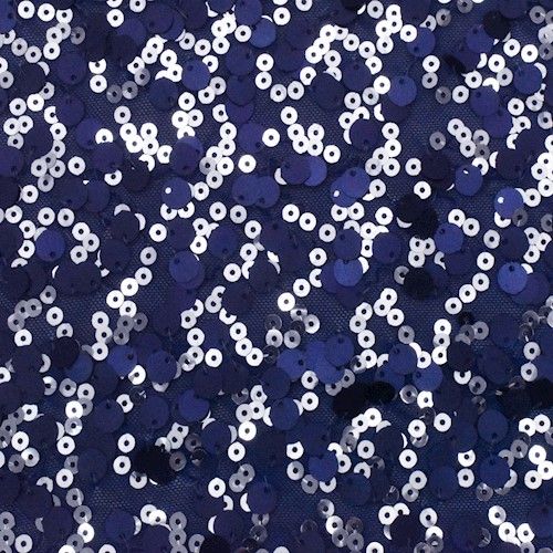 Blue/Black/Silver Confetti Sequined Stretch Mesh Fabric - Image 2