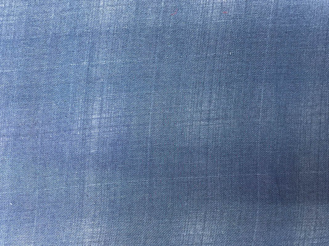 Blue Cotton-Linen Famous Maker Plaid Double Gauze Woven Fabric - Image 3