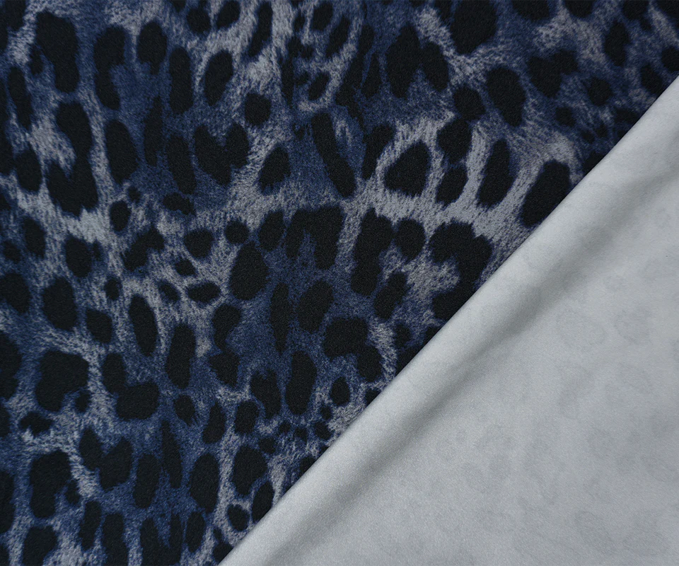 Blue Famous Maker Nylon Spandex Cheetah Tricot Knit Fabric - Image 2