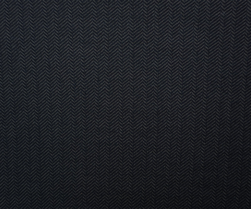 Blue-Gray Wool Poly Spandex Stretch Herringbone Double Knit Fabric - Image 4