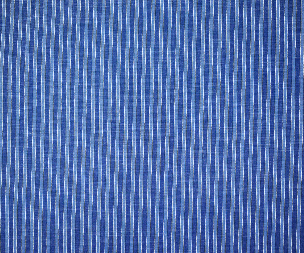 Blue-Light Blue-White Poly Stripe Shirting Woven Fabric - Image 3