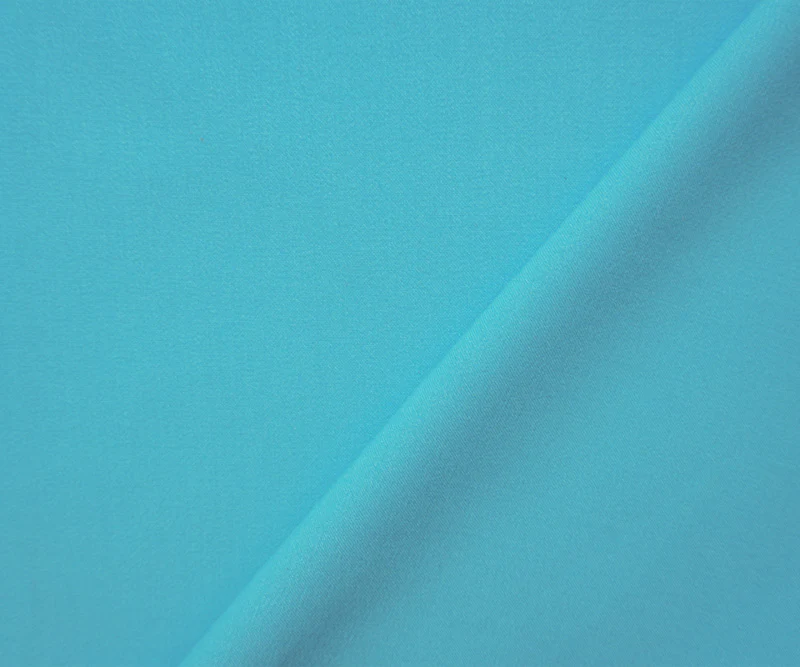Blue Poly Rayon Spandex Stretch Solid Woven Suiting Fabric - Image 2