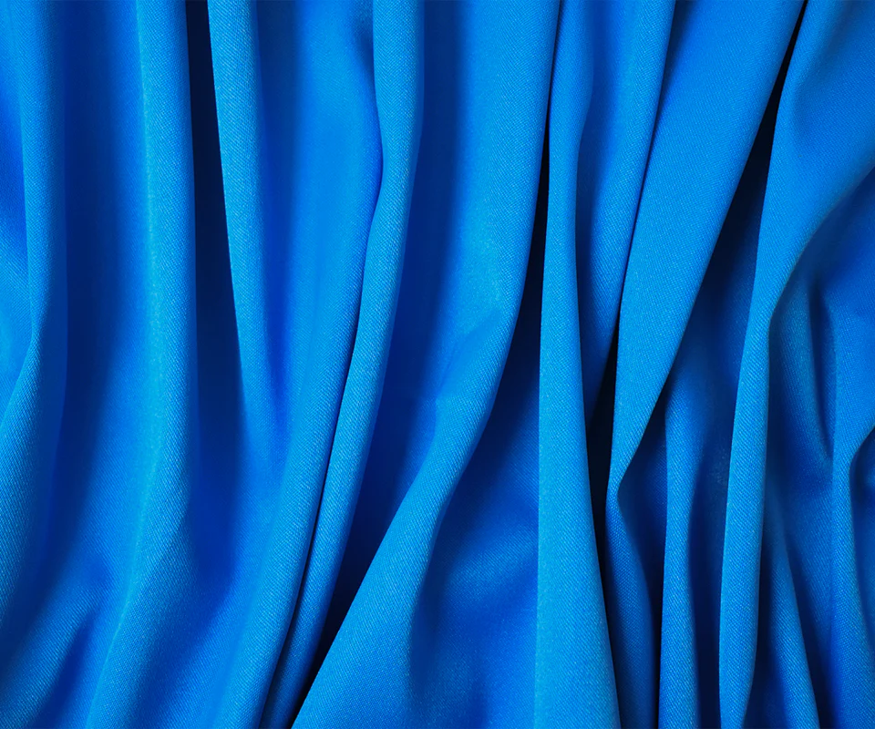 Blue Poly Spandex Stretch Solid Stretch Lamour Woven Fabric - Image 3