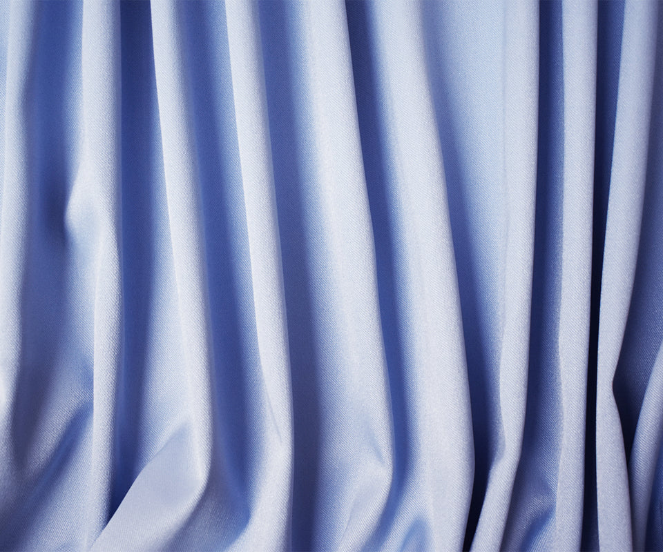 Blue Poly Spandex Stretch Solid Stretch Lamour Woven Fabric - Image 3
