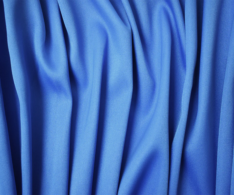 Blue Poly Spandex Stretch Solid Stretch Lamour Woven Fabric - Image 3