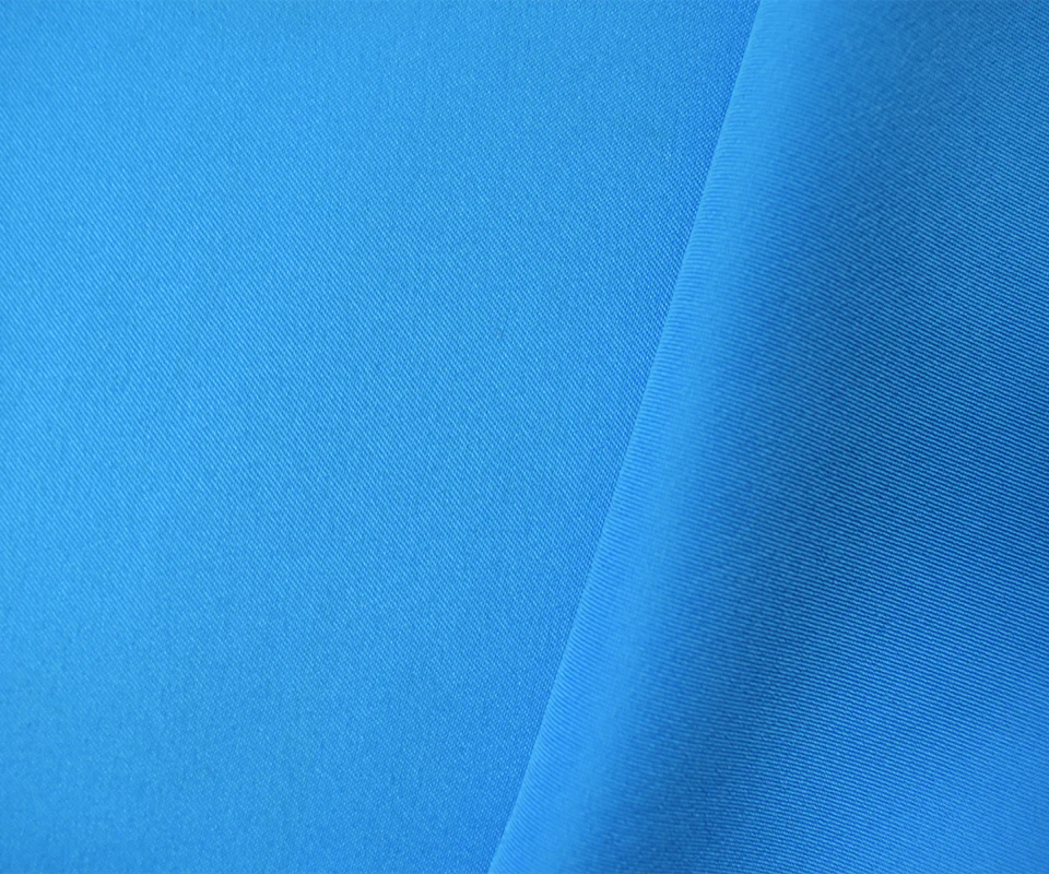 Blue Poly Spandex Stretch Solid Stretch Lamour Woven Fabric - Image 2