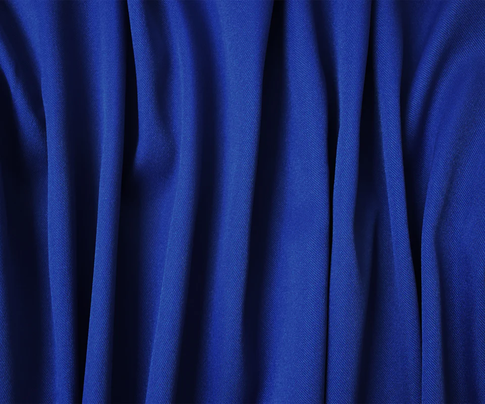 Blue Poly Spandex Stretch Solid Stretch Lamour Woven Fabric - Image 3