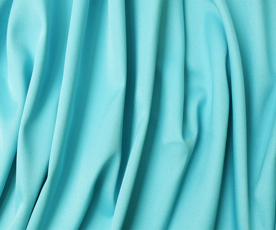 Blue Poly Spandex Stretch Solid Stretch Lamour Woven Fabric - Image 3