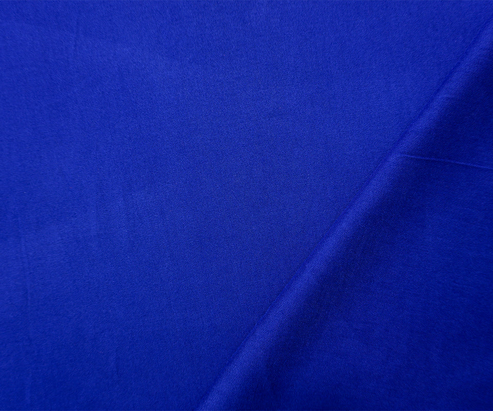 Blue Rayon Solid Challis Woven Fabric - Image 2