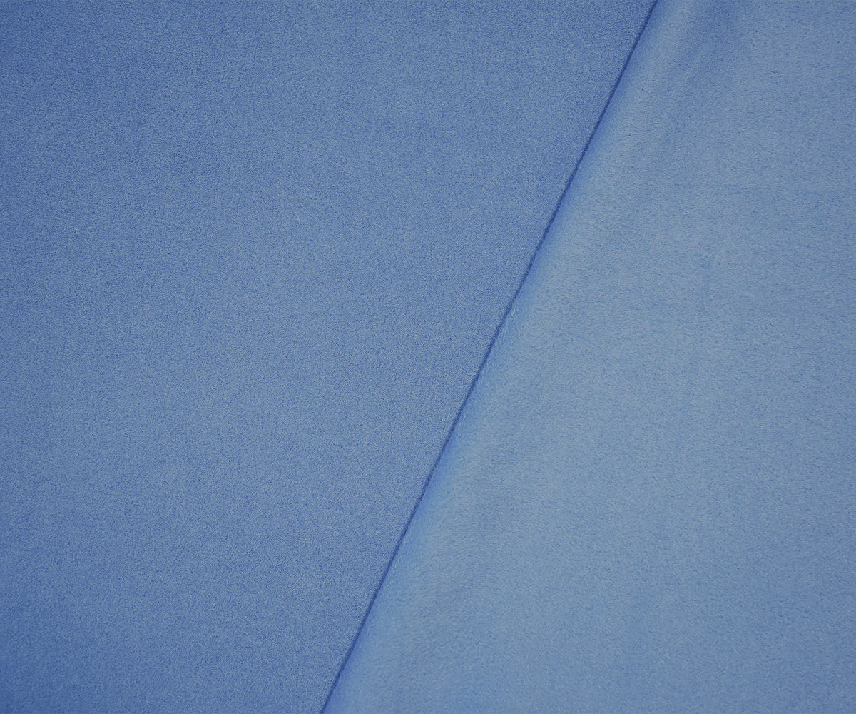 Blue Stretch Spandex Solid Microsuede Knit Fabric - Image 2