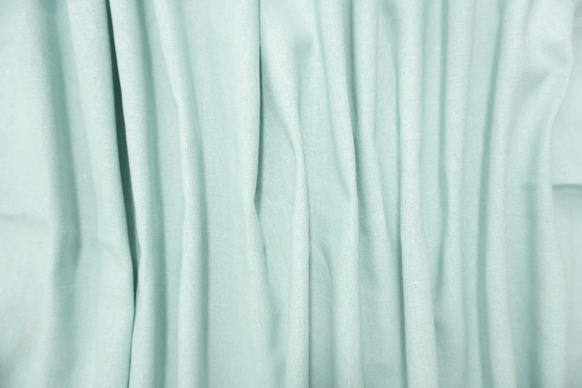 Blue Washed Rayon Linen Solid Reorderable Woven Fabric - Image 3