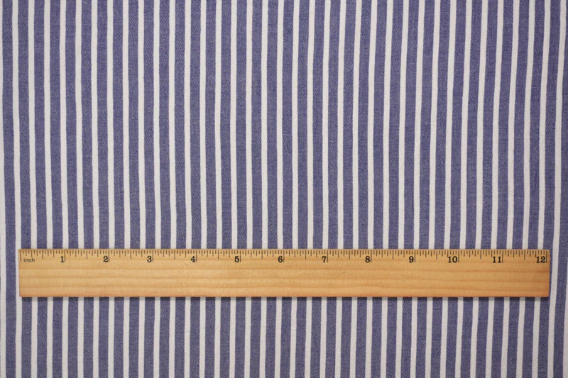 Blue-White Rayon Stripe Yarn Dyed Textured Woven Fabric - Image 4