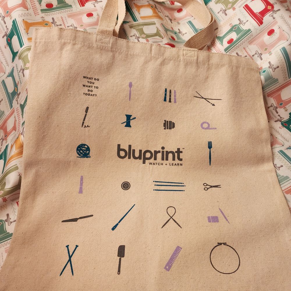 Bluprint Canvas Totebag - add with Craftsy bundle to cart for special free promo - Image 2