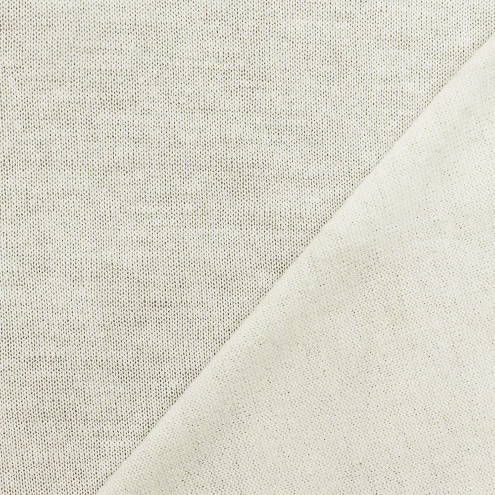 Bone Ivory Solid Rayon Cotton Jersey Knit Fabric - Image 2