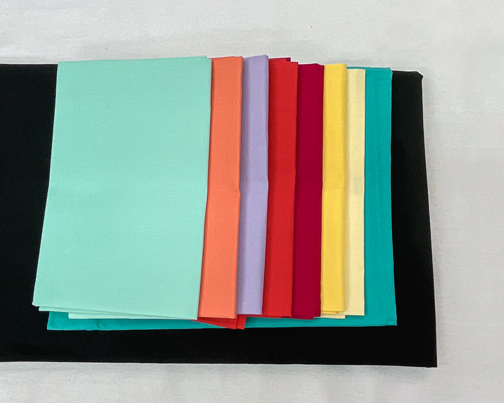 Boundless Coordinated Stash Builder Bundle - Neon Peaks - various fabric solids 7 1/2 yards total - Image 2