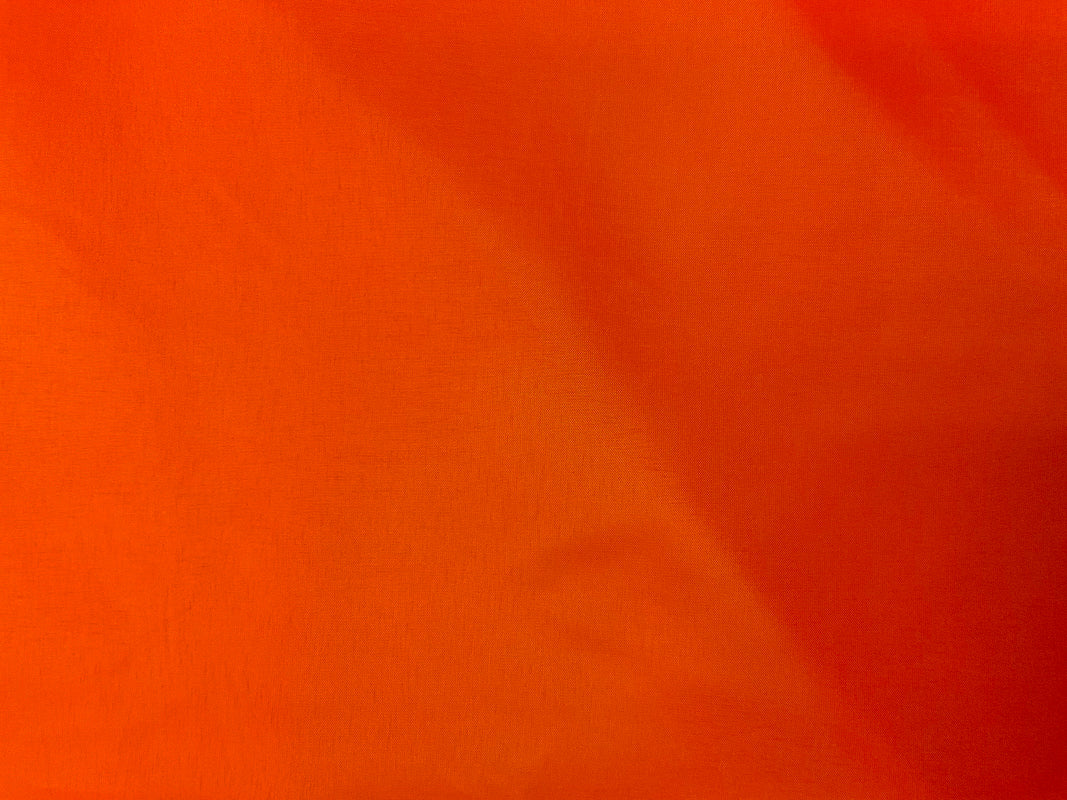 Bright Neon Orange Poly China Silk Solid Lining Woven Fabric - Image 3