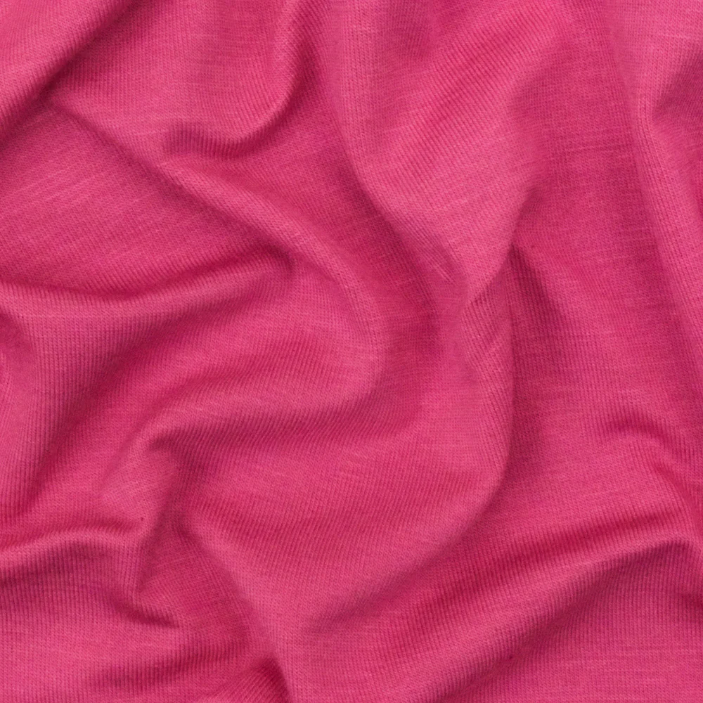 Bright Pink Solid Stretch Spandex Rayon Modal Jersey Knit Fabric - Image 2