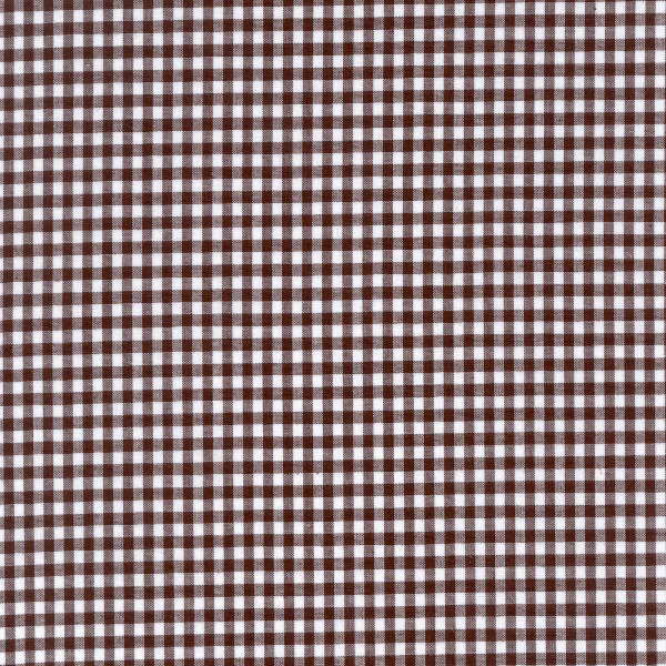 Brown 1/8 Inch Gingham Fabric - Reorderable