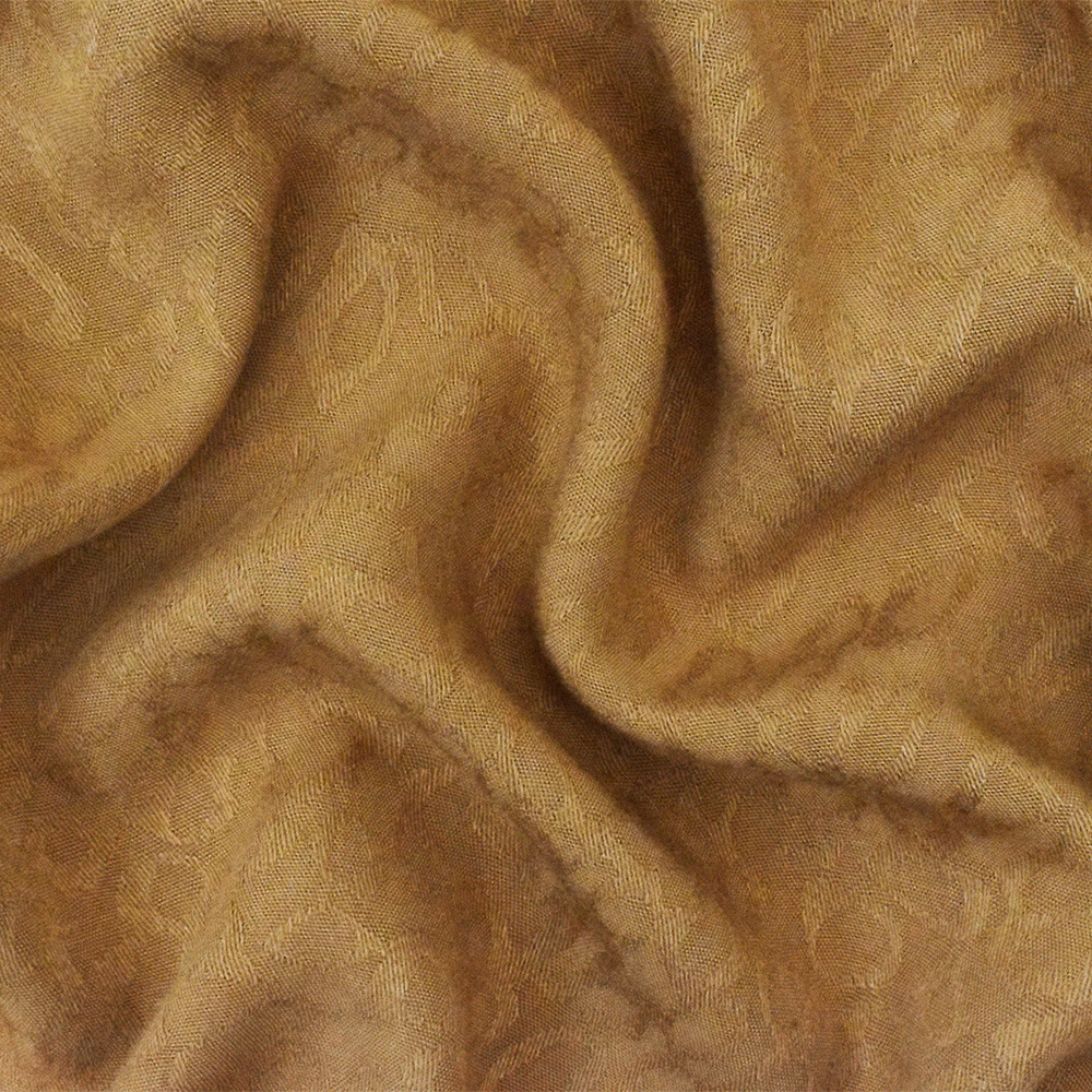 Brown Abstract Jacquard Rayon Woven Fabric - Image 2