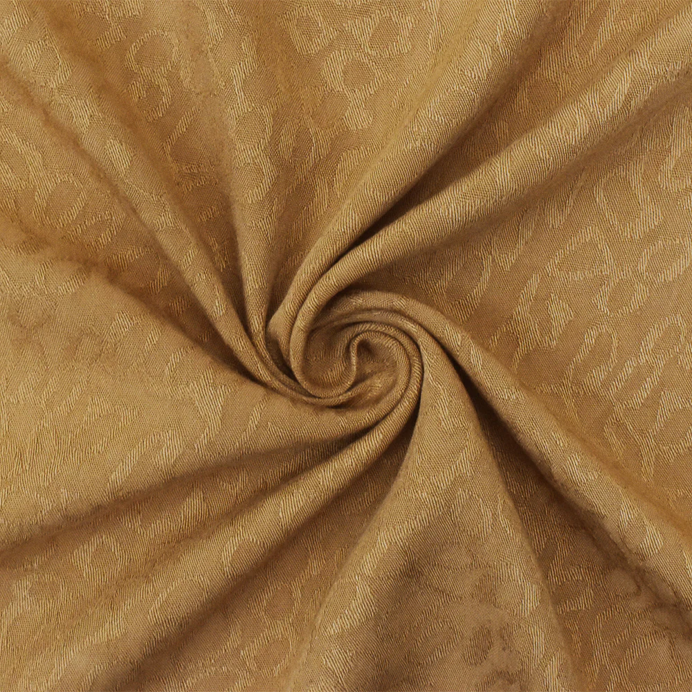 Brown Abstract Jacquard Rayon Woven Fabric - Image 3