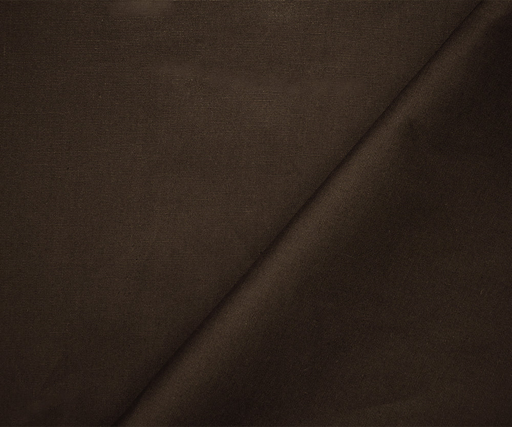 Brown Cotton Solid Stretch Spandex Poplin Woven Fabric - Image 2