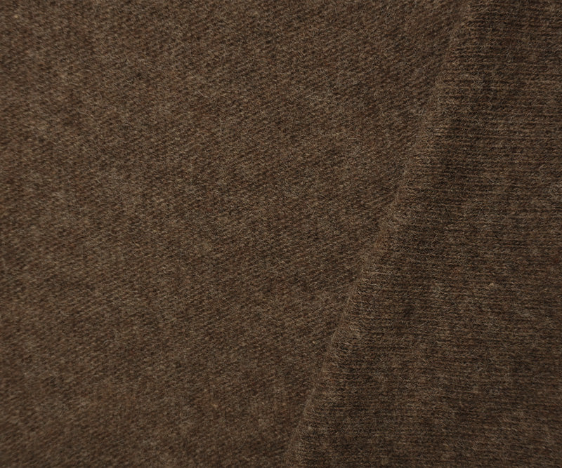 Brown-Gray Wool Poly Spandex Stretch Brushed Jersey Knit Fabric - Image 2