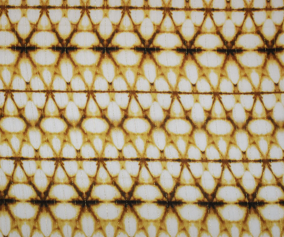 Brown-Multi Famous Designer Prism Crinkled Georgette Fabric - Image 4