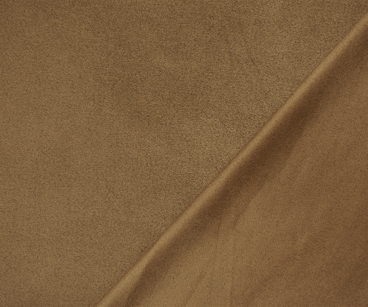 Brown Stretch Spandex Solid Microsuede Knit Fabric - Image 2