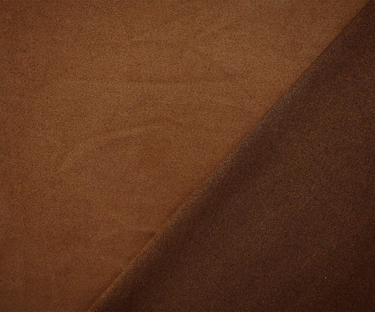 Brown Stretch Spandex Solid Microsuede Knit Fabric - Image 2