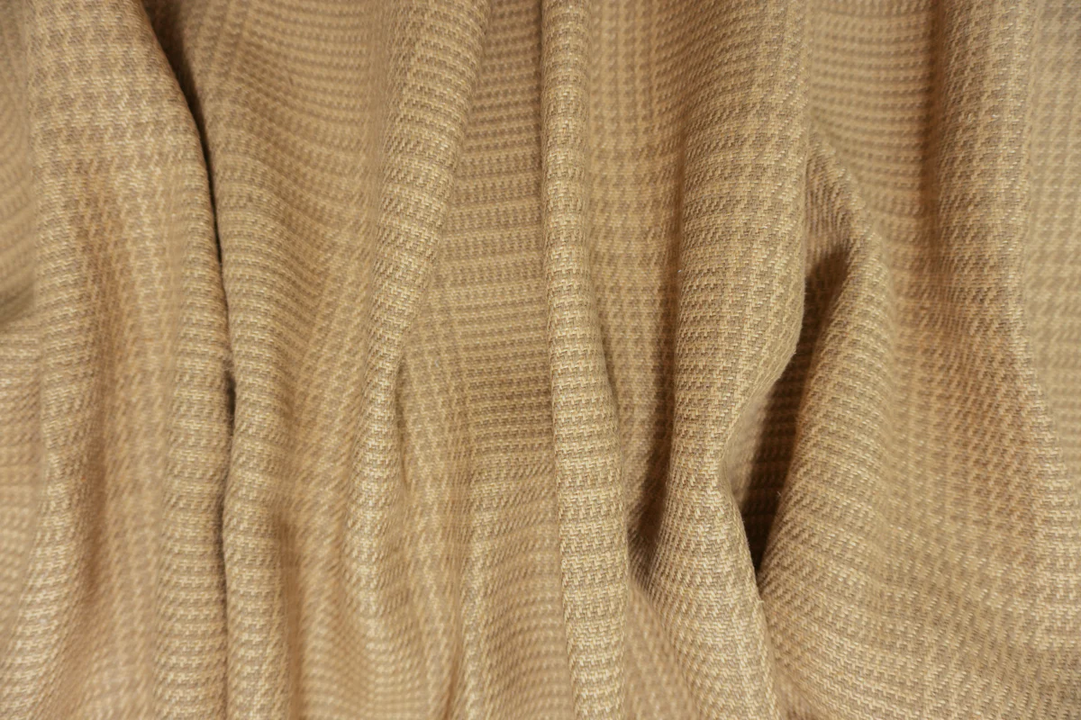 Brown Washed Linen Glen Plaid Home Decorating Fabric - Image 4